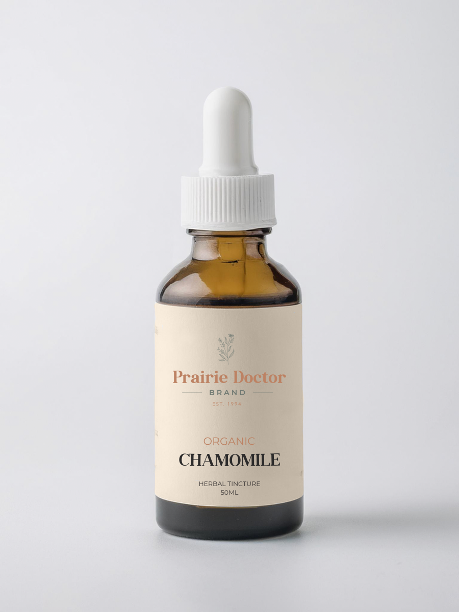 Our organic Chamomile herbal tincture is crafted using organic, sustainably sourced Chamomile flowers. Chamomile has a long history of use for its anti-inflammatory properties as well as for its powerful calming properties.