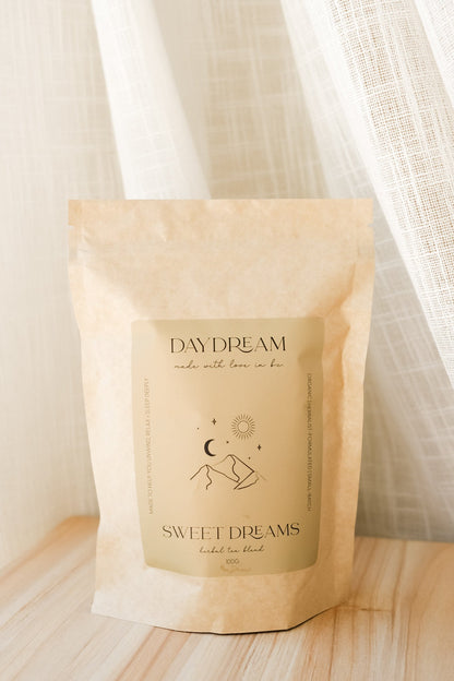 Say sweet dreams and drift into a deep and peaceful sleep with our organic Sweet Dreams herbal tea blend which has been formulated to support better sleep. 